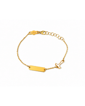 Load image into Gallery viewer, Cross charm ID Baby Bracelet