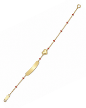 Load image into Gallery viewer, Heart Charm ID Baby Bracelet
