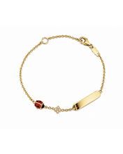 Load image into Gallery viewer, Ladybug & Flower ID Baby Bracelet