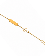 Load image into Gallery viewer, Cross charm ID Baby Bracelet