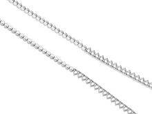 Load image into Gallery viewer, 3 Prong HALF Graduated Tennis Necklace Mounting (centre stone 4.25mm/5.00 total ct)