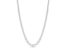 Load image into Gallery viewer, 3 Prong HALF Graduated Tennis Necklace Mounting (centre stone 4.75mm/7.00 total ct)