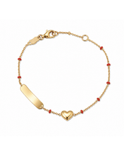 Load image into Gallery viewer, Heart Charm ID Baby Bracelet