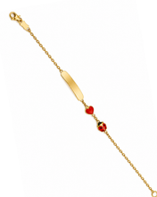Load image into Gallery viewer, Ladybug &amp; Heart ID Baby Bracelet