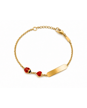 Load image into Gallery viewer, Ladybug &amp; Heart ID Baby Bracelet