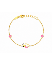 Load image into Gallery viewer, Pink Butterfly &amp; Floral Baby Bracelet