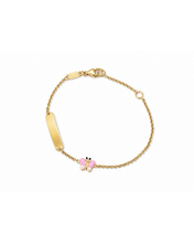 Load image into Gallery viewer, Pink Butterfly ID Baby Bracelet