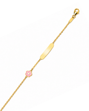 Load image into Gallery viewer, Pink Flower ID Baby Bracelet