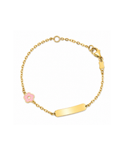 Load image into Gallery viewer, Pink Flower ID Baby Bracelet