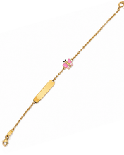 Load image into Gallery viewer, Pink Butterfly ID Baby Bracelet