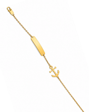 Load image into Gallery viewer, Anchor Charm ID Baby Bracelet