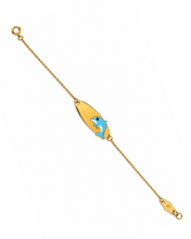 Load image into Gallery viewer, Dolphin Enamel ID Baby bracelet