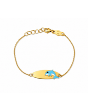 Load image into Gallery viewer, Dolphin Enamel ID Baby bracelet