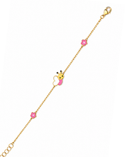 Load image into Gallery viewer, Pink Butterfly &amp; Floral Baby Bracelet