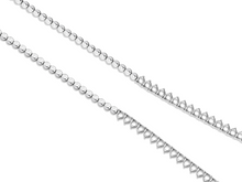 Load image into Gallery viewer, 3 Prong HALF Graduated Tennis Necklace Mounting (centre stone 4.25mm/5.00 total ct)
