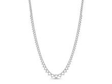 Load image into Gallery viewer, 3 Prong HALF Graduated Tennis Necklace Mounting (centre stone 3.75mm/3.00 total ct)
